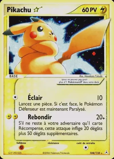 Carte Pikachu ★ — univers Pokémon